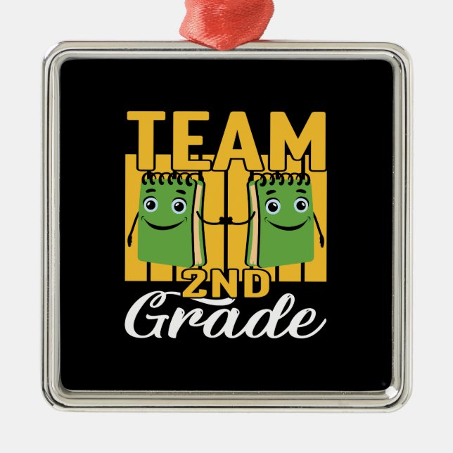 Teacher Team 2nd Grade Metal Ornament (Front)