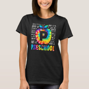Teacher Team Preschool Typography Tie Dye Back To  T-Shirt