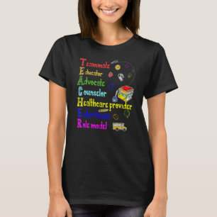 Teacher Teammate Educator Advocate Role Model Teac T-Shirt