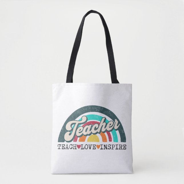 Teacher text design tote bag (Front)