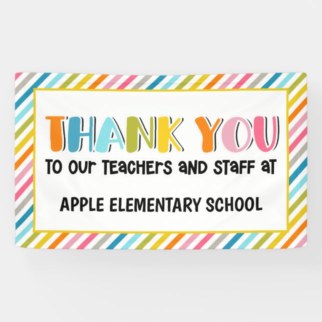 Teacher thank you  banner (Horizontal)