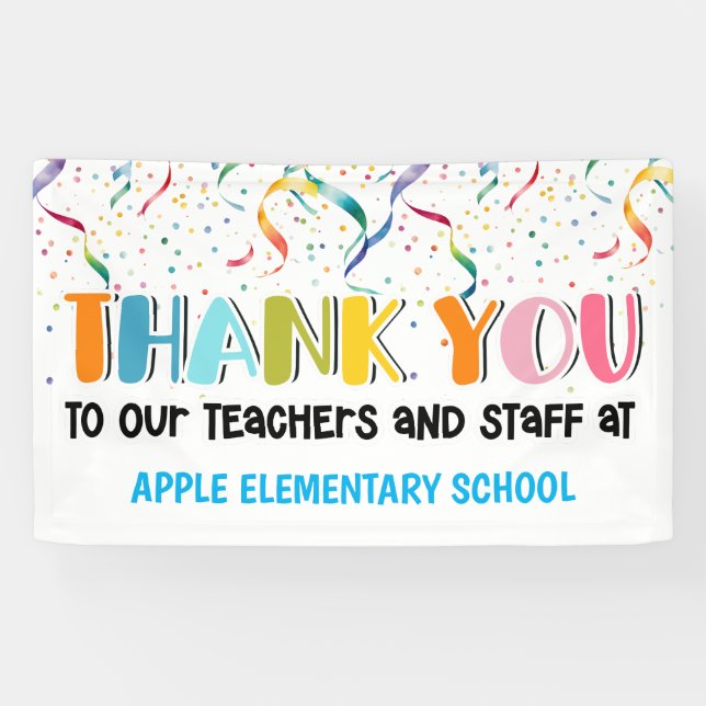 Teacher thank you  banner (Horizontal)