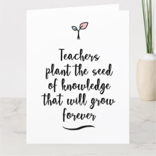 Teacher 'Thank you' Card