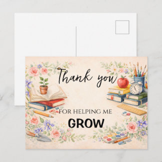 Teacher Thank You Gift | End of School Year Postcard