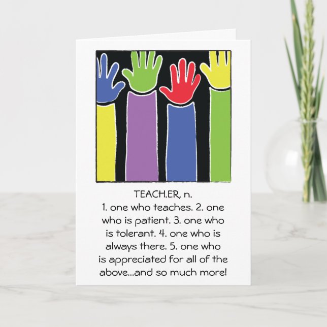 Teacher Thank You Greeting Card (Front)