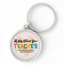 Teacher Thank You Keychain – Gift for Educators
