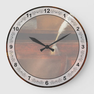 Teacher - The writing desk Large Clock