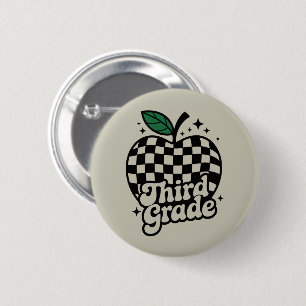 Teacher Third Grade 3rd Back to School 2 Inch Round Button