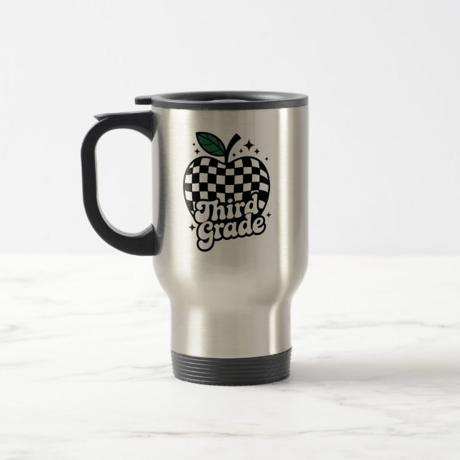 Teacher Third Grade 3rd Back to School Travel Mug (Left)
