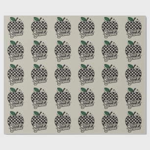 Teacher Third Grade 3rd Back to School Wrapping Paper