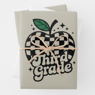 Teacher Third Grade 3rd Back to School Wrapping Paper Sheet