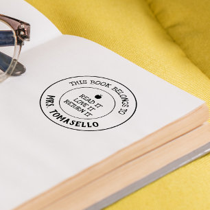 TEACHER This Book Belongs To Personalized Self-inking Stamp