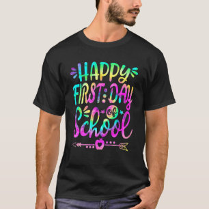 Teacher Tie Dye Hello Summer Happy First Day Of Sc T-Shirt