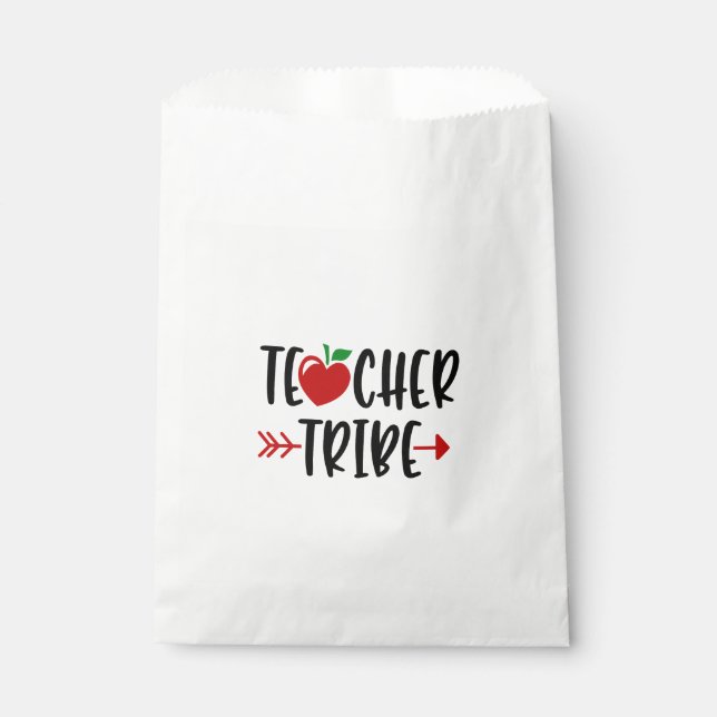 Teacher Tribe Arrow And Heart Favour Bag (Front)