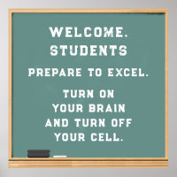 Teacher "turn off cell phone" poster