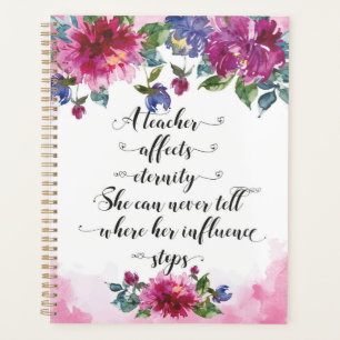 Teacher Typography Back to school Retirement Gift Planner