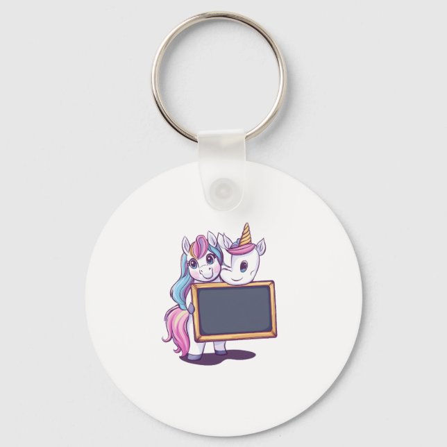 Teacher Unicorn (1) Keychain (Front)