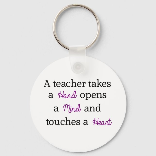 Teacher Unique Quote Gift Keychain (Front)