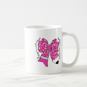 Teacher Valentine Coquette Bow Pencil Coffee Mug