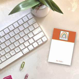 Teacher Vibes Rainbow Pencil Custom Post-it Notes