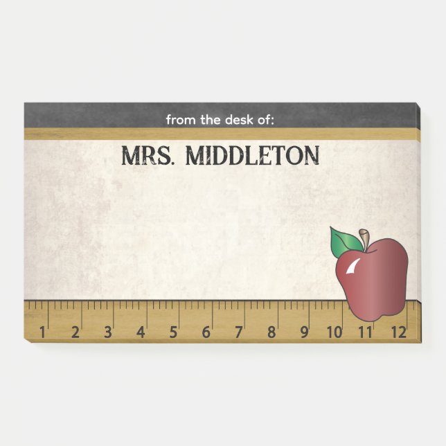 Teacher | Vintage Style   Post-it Notes (Front)