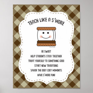 Teacher Wall Print Camping Classroom Theme S'mores