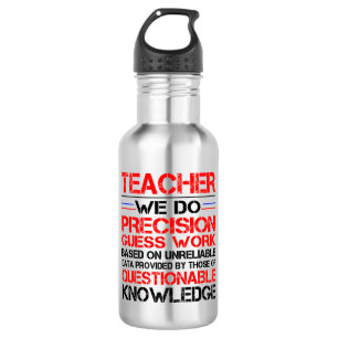 Teacher Water Bottle Funny Birthday Gift Women Men