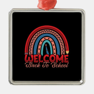 Teacher Welcome Back To School Metal Ornament