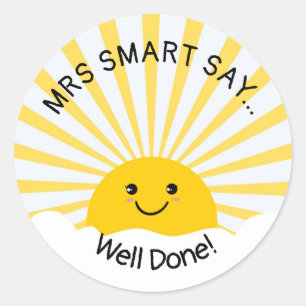 Teacher well done! classic round sticker