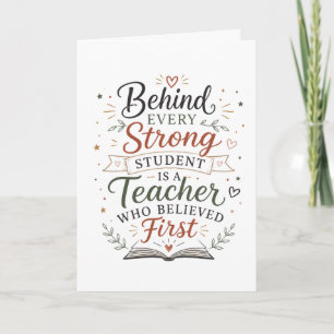 Teacher Who Believed First Appreciation Quote Card