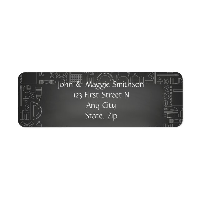 Teacher with Blackboard Graphic Art Background (Front)