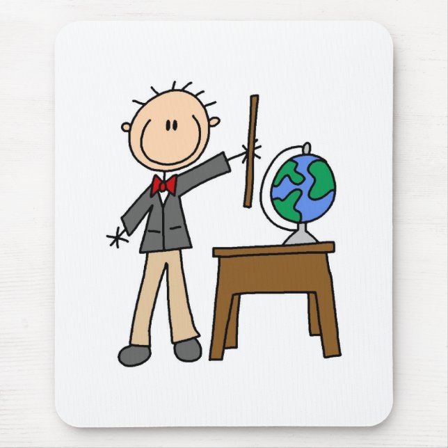 Teacher With  Globe Mouse Pad (Front)