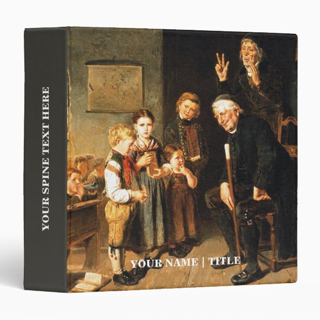 Teacher with students Painting. Fine Art  Binder (Front/Spine)