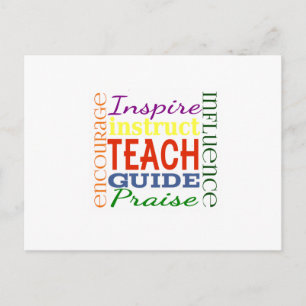Teacher Word Picture Teachers School Kids Postcard