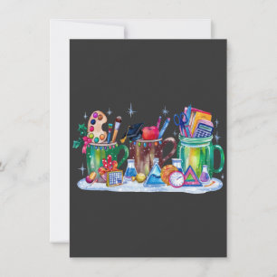 Teacher Xmas Cup Merry Teacher Card