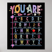 Teacher You Are Letters Alphabet Learn Abcs Back T