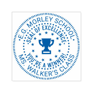 Teacher You’re a Winner, Trophy Seal of Excellence Self-inking Stamp