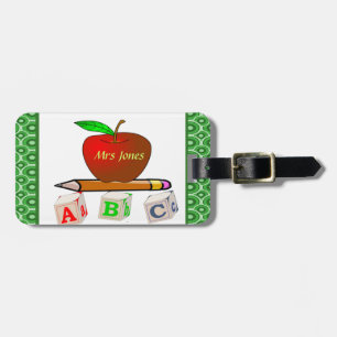 Teachers' ABC's Personalize Luggage Tag