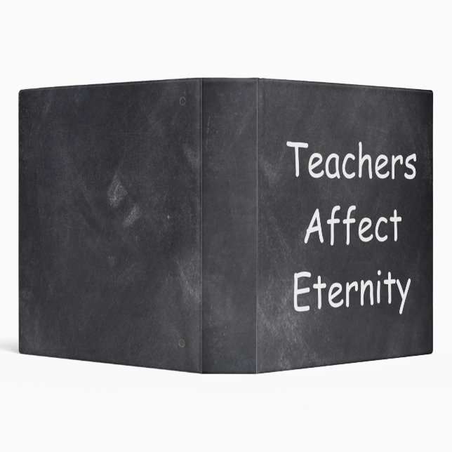 Teachers Affect Eternity Chalkboard Gift Idea Binder (Background)