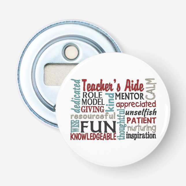 **TEACHER'S AIDE** BOTTLE OPENER (Front)