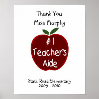 Teacher's Aide Signature Poster