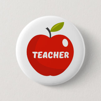 Teachers Apple 2 Inch Round Button