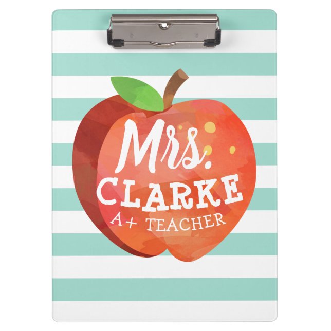 Teacher's Apple | Custom Name Clipboard (Front)