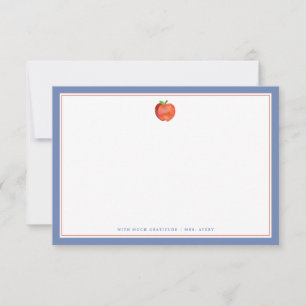 Teachers Apple Flat Note Card