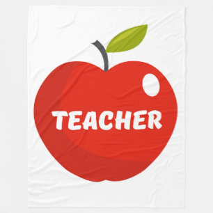 Teachers Apple gift Fleece Blanket