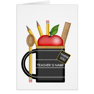Teacher's Apple Mug Card