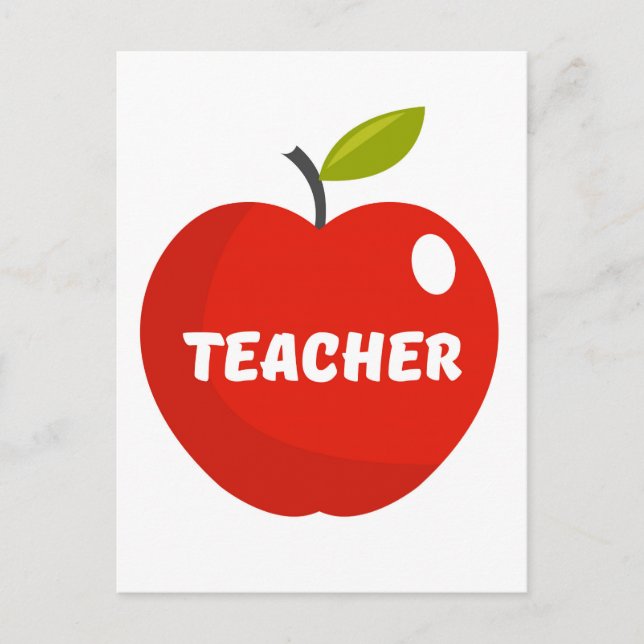 Teachers Apple Postcard (Front)