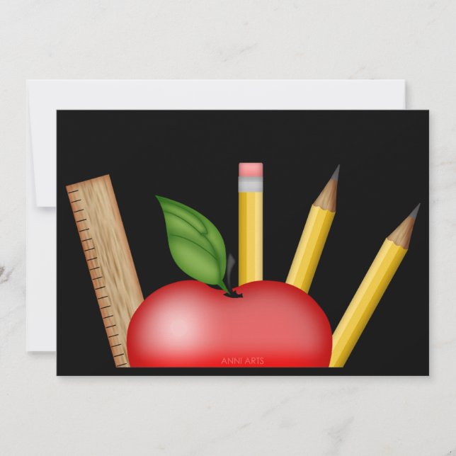 Teacher's Apple Postcard (Front)