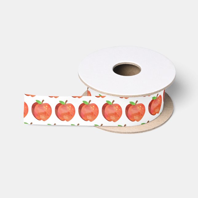 Teacher's Apple Satin Ribbon (Spool)