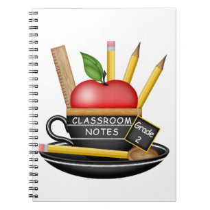Teacher's Apple Teacup Custom Notebook